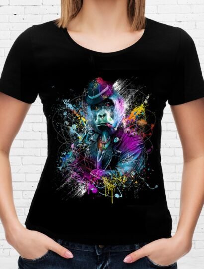 T-shirt Monkey Cigar Color
