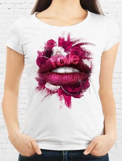 T-shirt Bouche Rose