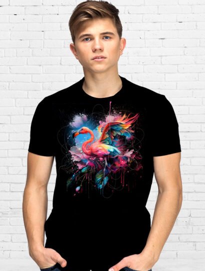T-shirt Flamant rose
