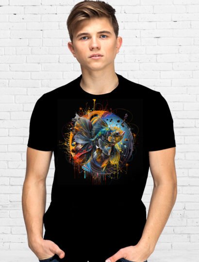 T-shirt Poisson color