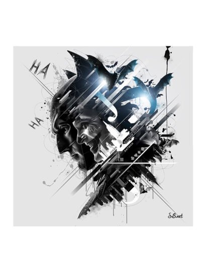 Tirage d’art "Batman vs Joker" – Sylvain Binet