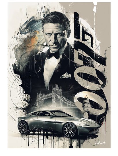 Tirage d’art "Daniel Craig" – Sylvain Binet