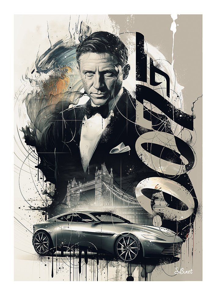 Tirage d’art "Daniel Craig" – Sylvain Binet