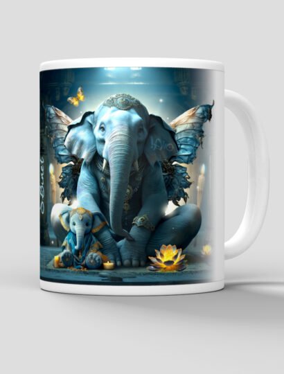 Mug Elephant Bleu