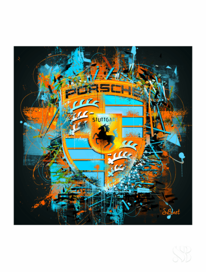 Tirage d’art "Logo Porsche Gulf" – Sylvain Binet