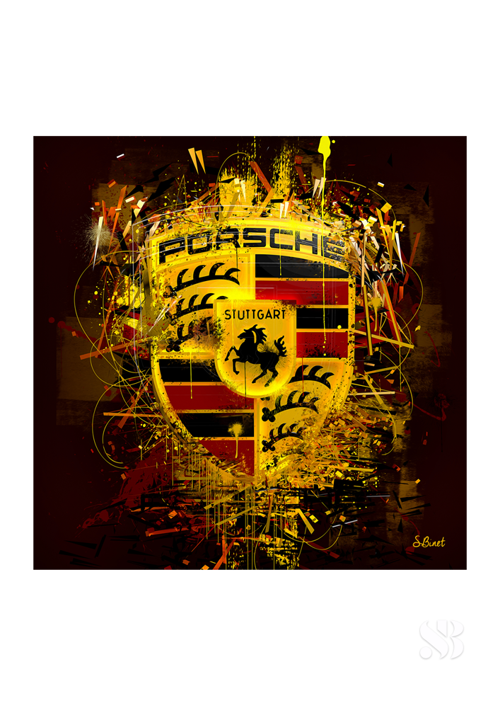 Tirage d’art "Logo Porsche" – Sylvain Binet