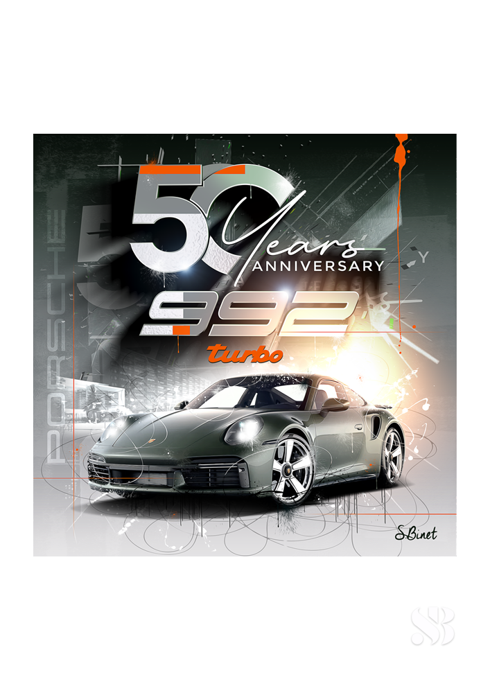 Tirage d’art "Porsche 911-992 Turbo" – Sylvain Binet