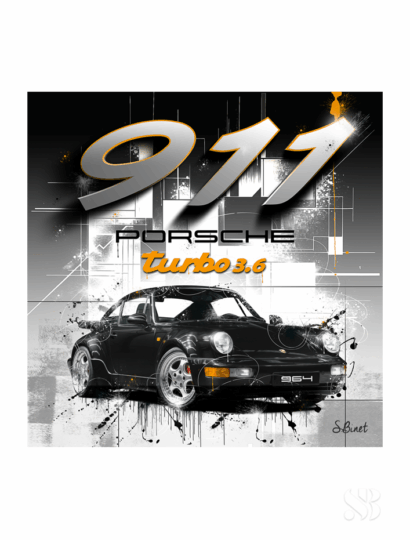 Tirage d’art "Porsche 911 Turbo 3.6" – Sylvain Binet