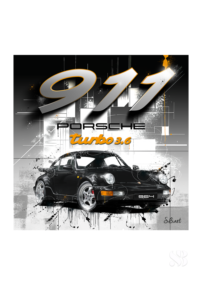 Tirage d’art "Porsche 911 Turbo 3.6" – Sylvain Binet