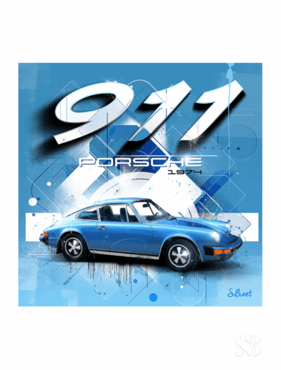 Tirage d’art "Porsche 911 de 1974" – Sylvain Binet