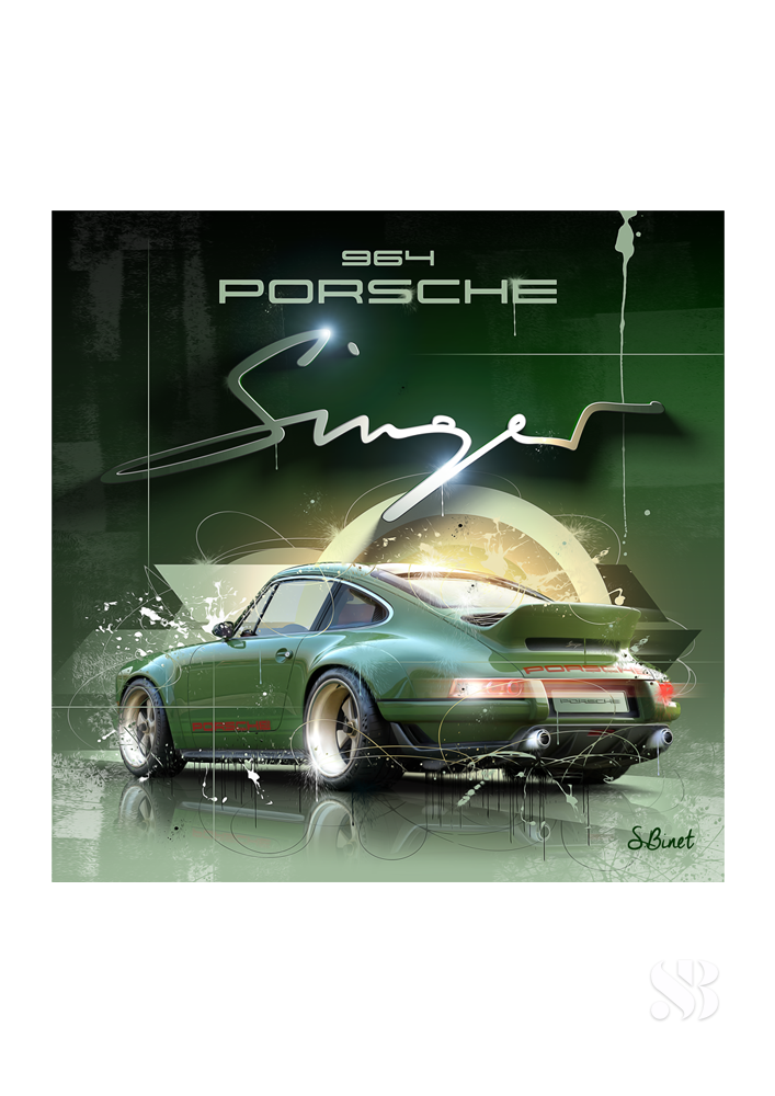 Tirage d’art "Porsche 964 Singer" – Sylvain Binet