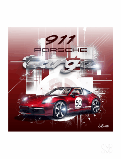Tirage d’art "Porsche Targa" – Sylvain Binet