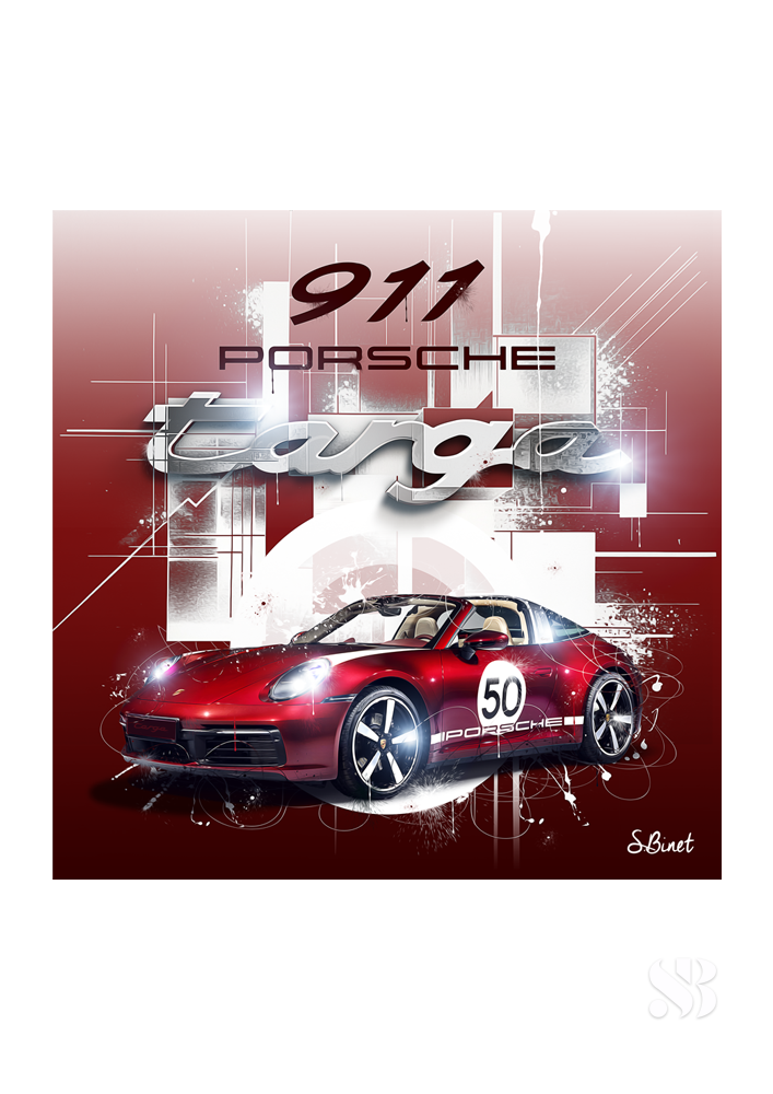 Tirage d’art "Porsche Targa" – Sylvain Binet