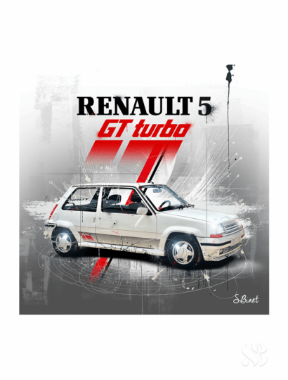 Tirage d’art "Renault GT Turbo" – Sylvain Binet