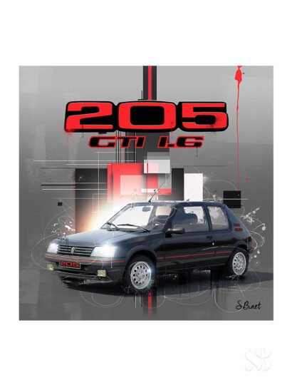 Tirage d’art "205 GTI 1.6" – Sylvain Binet