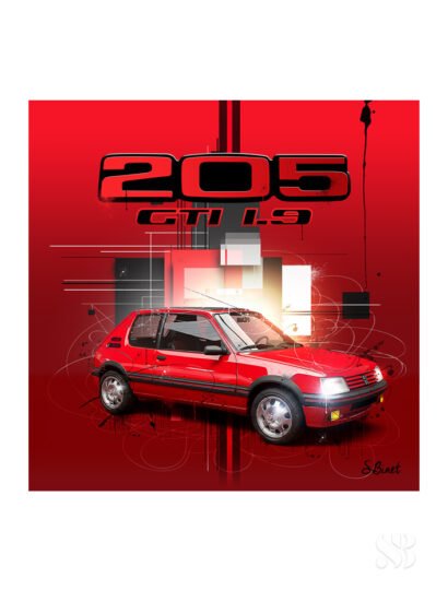 Tirage d’art "205 GTI 1.9" – Sylvain Binet