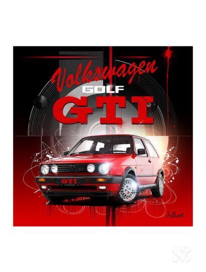 Tirage d’art "Golf GTI MK2" – Sylvain Binet