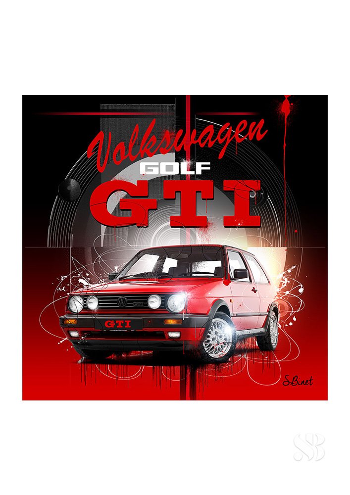 Tirage d’art "Golf GTI MK2" – Sylvain Binet
