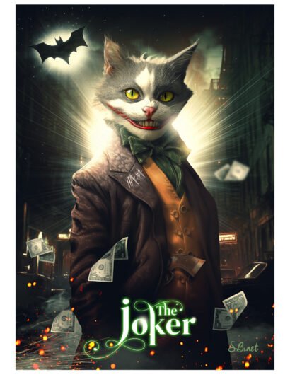 Tirage d’art "Chat Joker" – Sylvain Binet