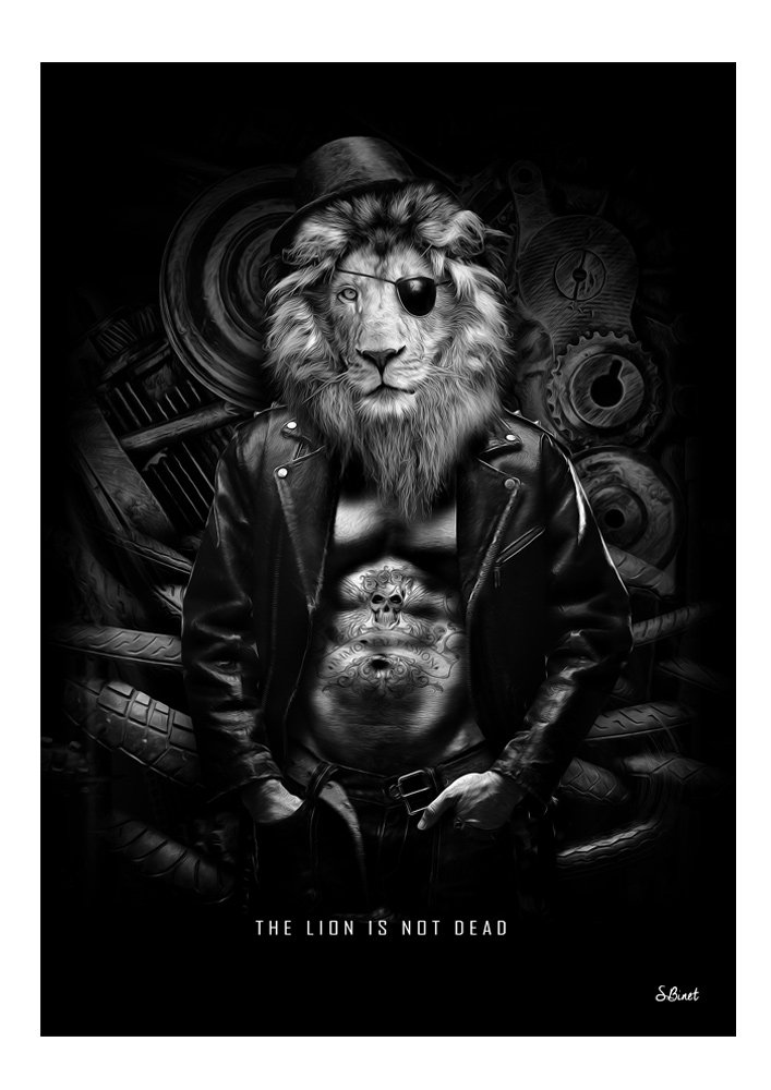 Tirage d’art "The Lion Is Not Dead" – Sylvain Binet