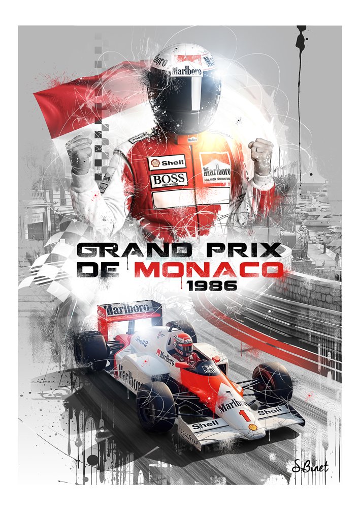 Tirage d’art "Alain Prost" – Sylvain Binet