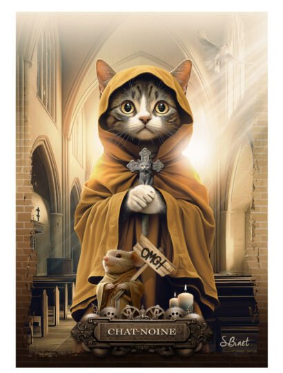 Tirage d’art "Chat-noine" – Sylvain Binet