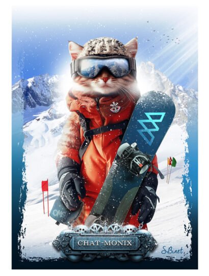 Tirage d’art "Chat-monix" – Sylvain Binet