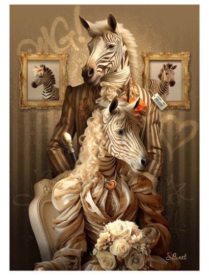 Tirage d’art "Famille Zèbre" – Sylvain Binet