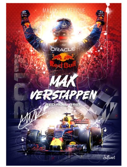Tirage d’art "Max Verstappen" – Sylvain Binet
