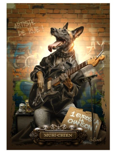 Tirage d’art "Musi-chien" – Sylvain Binet