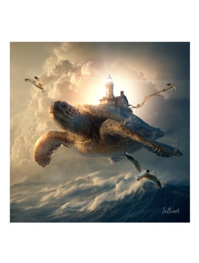 Tirage d’art "Tortue Phare" – Sylvain Binet