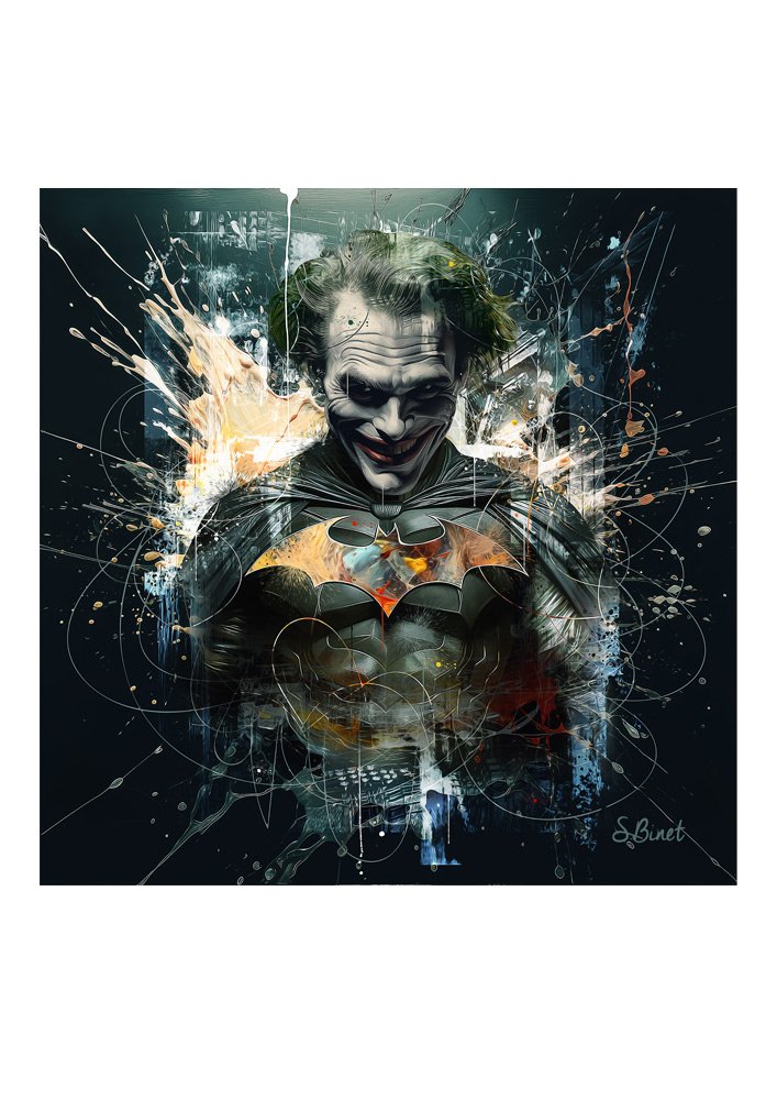 Tirage d’art "Batman vs Joker" – Sylvain Binet