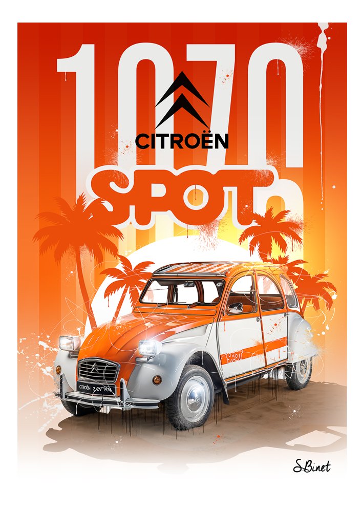 Tirage d’art "Citroën 2CV Spot" – Sylvain Binet