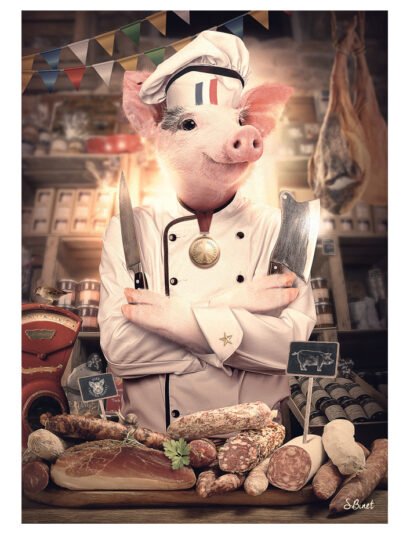 Tirage d’art "Cochon" – Sylvain Binet