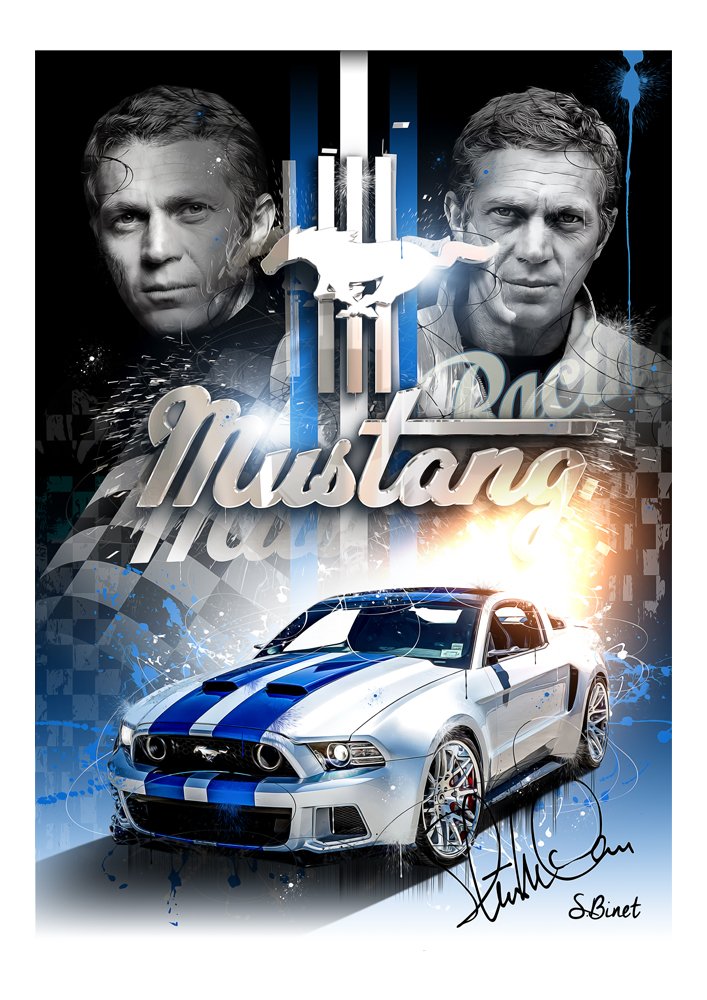 Tirage d’art "Ford Mustang" – Sylvain Binet