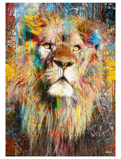 Tirage d’art "Lion Pop" – Sylvain Binet