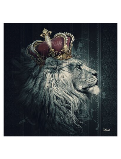 Tirage d’art "Lion Couronne" – Sylvain Binet