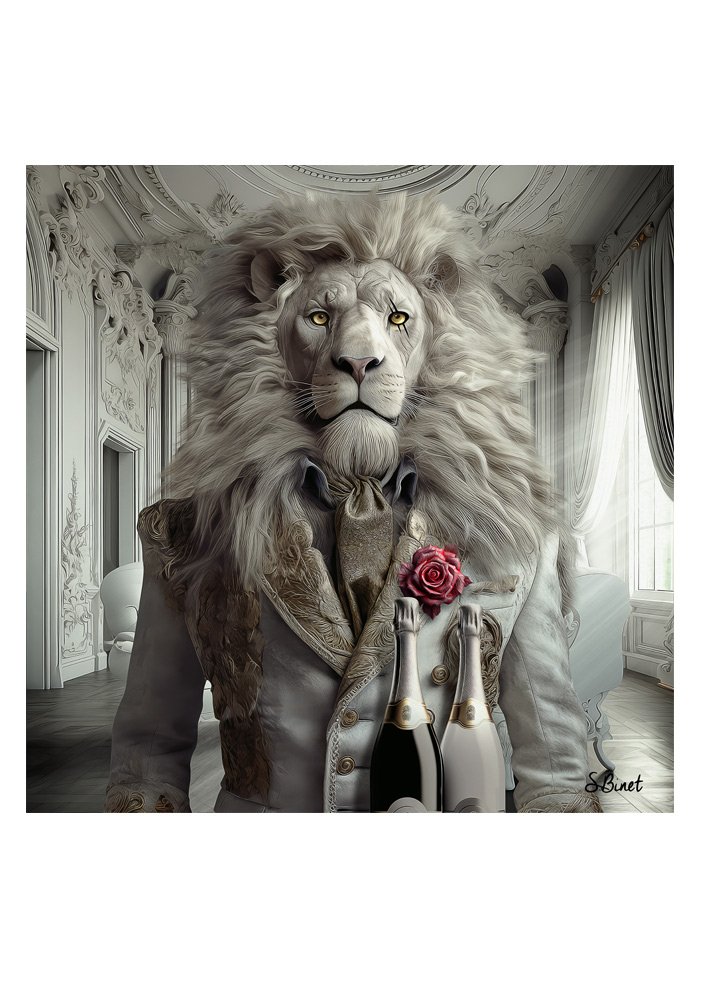 Tirage d’art "Lion Luxury" – Sylvain Binet