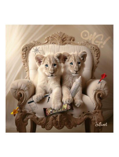 Tirage d’art "Lionceaux Luxury" – Sylvain Binet