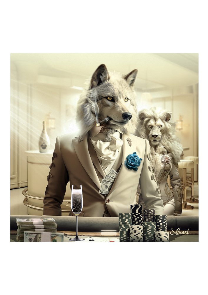 Tirage d’art "Loup Luxury" – Sylvain Binet