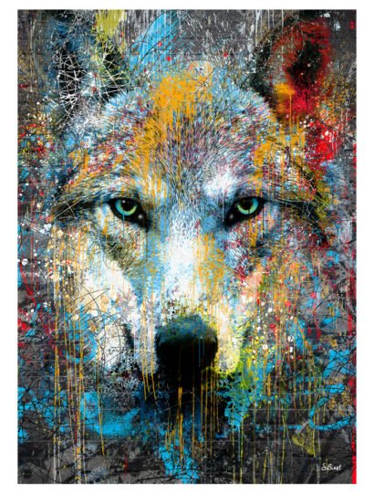 Tirage d’art "Loup Pop" – Sylvain Binet