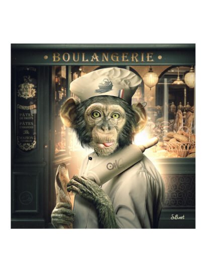 Tirage d’art "Singe Boulanger" – Sylvain Binet