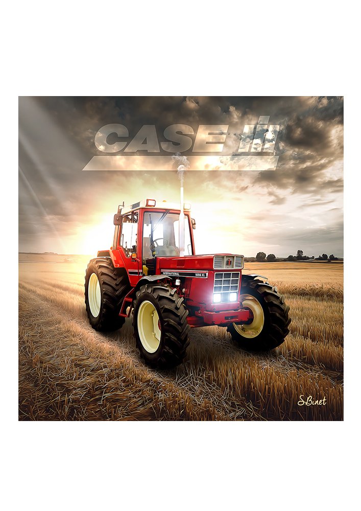 Tirage d’art "Tracteur Case IH" – Sylvain Binet