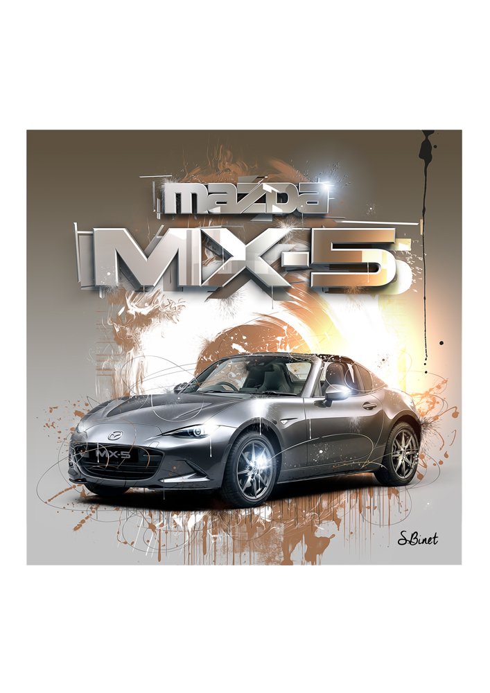 Tirage d’art "Mazda MX-5" – Sylvain Binet