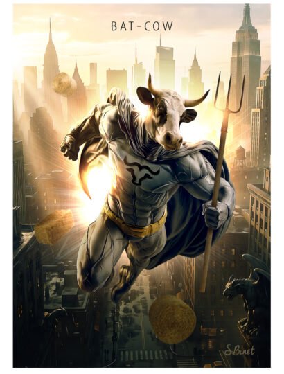 Tirage d’art "Bat-Cow" – Sylvain Binet