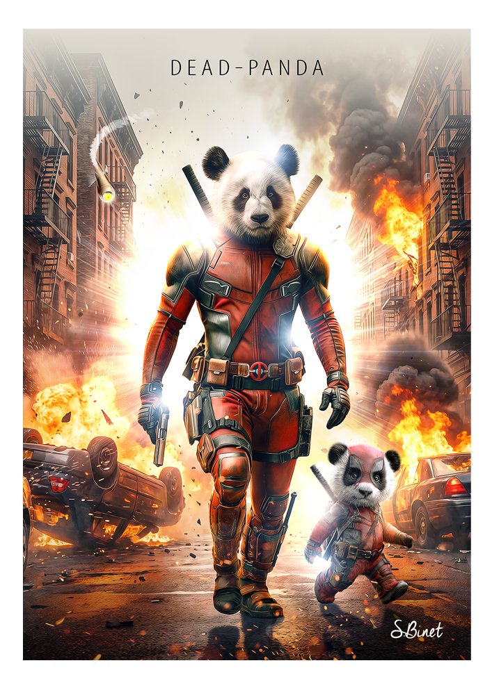 Tirage d’art "Dead-Panda" – Sylvain Binet