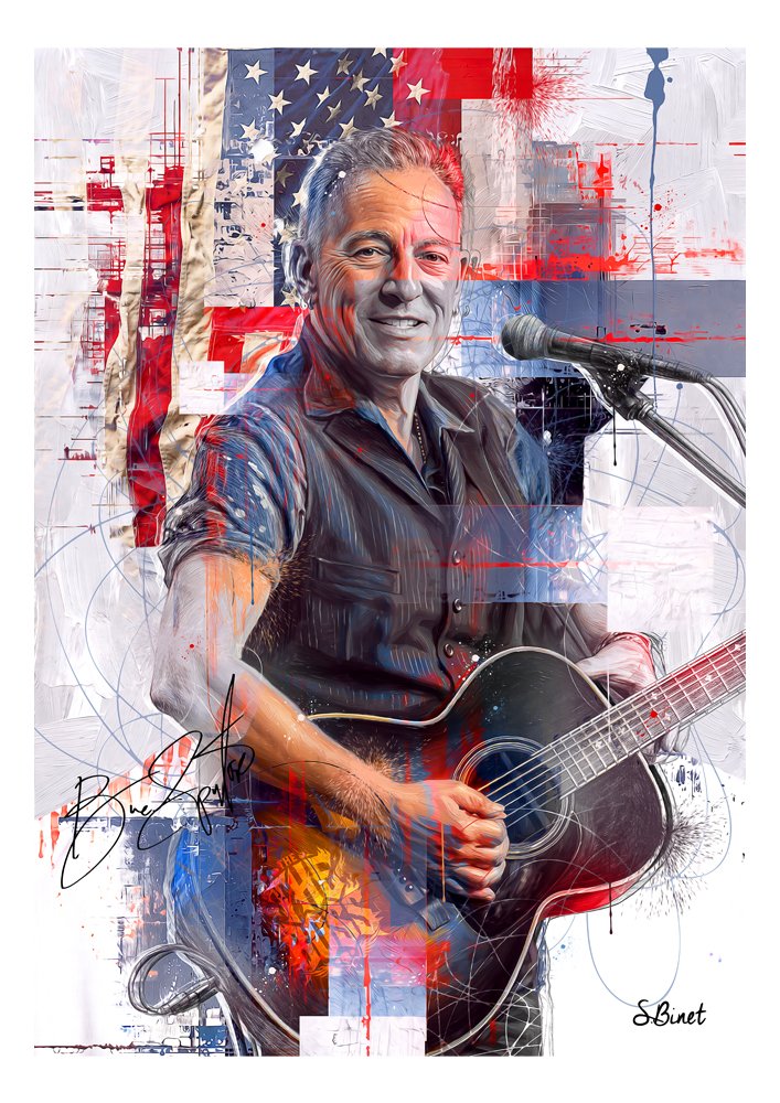 Tirage d’art "Bruce Springsteen" – Sylvain Binet