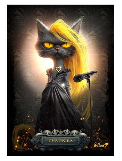 Tirage d’art "Chat-kira" – Sylvain Binet