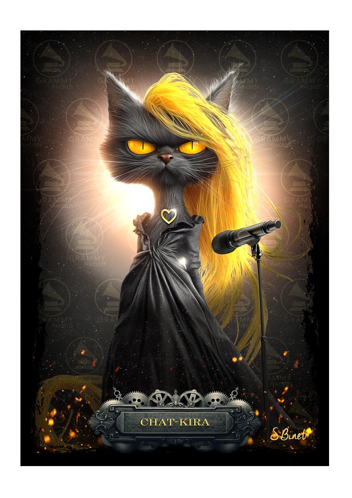Tirage d’art "Chat-kira" – Sylvain Binet