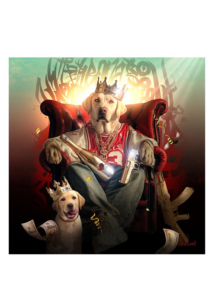 Tirage d’art "Labrador Hip Hop" – Sylvain Binet